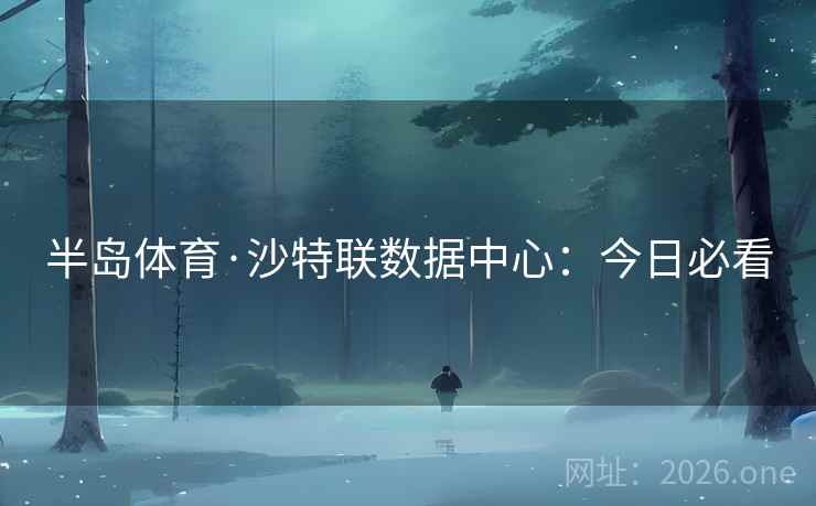 半岛体育·沙特联数据中心：今日必看