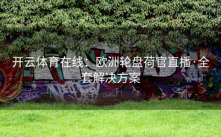 开云体育在线：欧洲轮盘荷官直播·全套解决方案